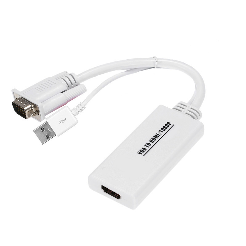 VGA To HDMI Converter Cable Adapter With Audio